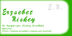 erzsebet miskey business card