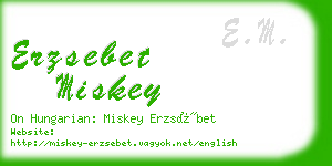 erzsebet miskey business card